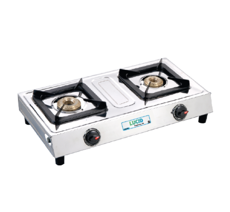 Lucid 2 Gas Stoves  Stainless Steel Supreme