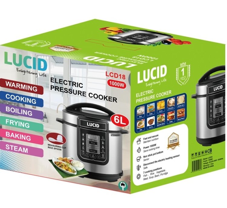 LUCID ELECTRIC PRESSURE COOKER 6L LCD18 DIGITAL