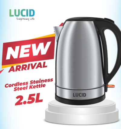 LUCID STAINLESS STEEL KETTLE 2.5L