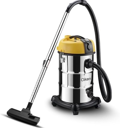 WET & DRY VACUUM CLEANER 30L2200W, Stainless steel tube, 360° Rotating wheels, High suction power 200 mbar, Tank capacity 30L - CK4445