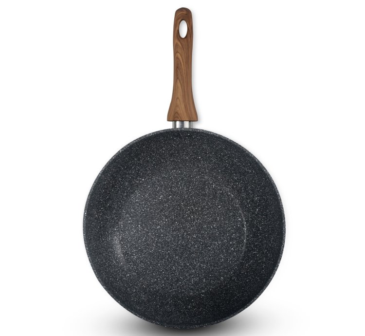 HOMEWAY 28CM MARBLE WOK - FORGED -HW3417