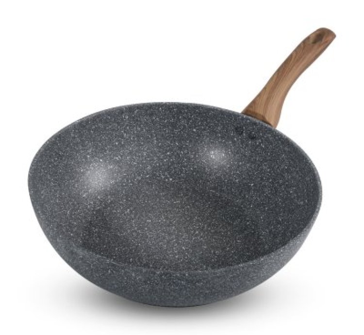 HOMEWAY 28CM MARBLE WOK - FORGED -HW3417