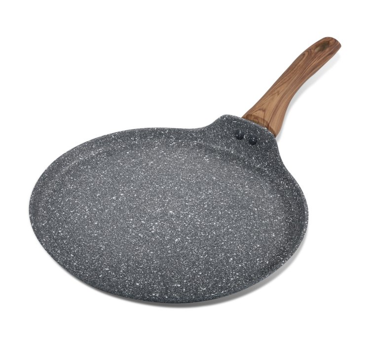 HOMEWAY 28CM MARBLE FLAT PAN - FORGED -HW3420