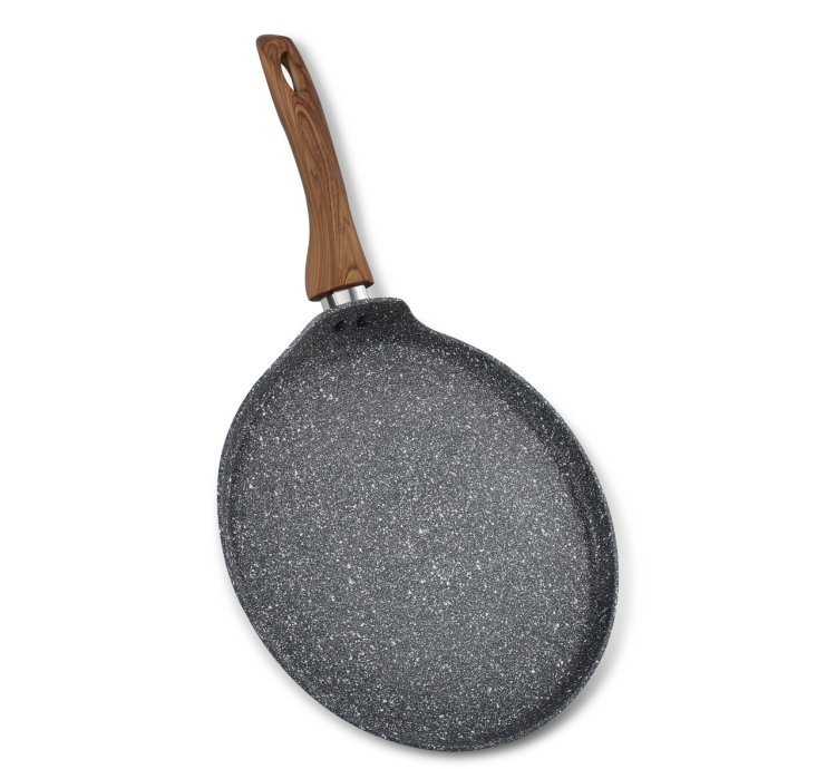 HOMEWAY 28CM MARBLE FLAT PAN - FORGED -HW3420