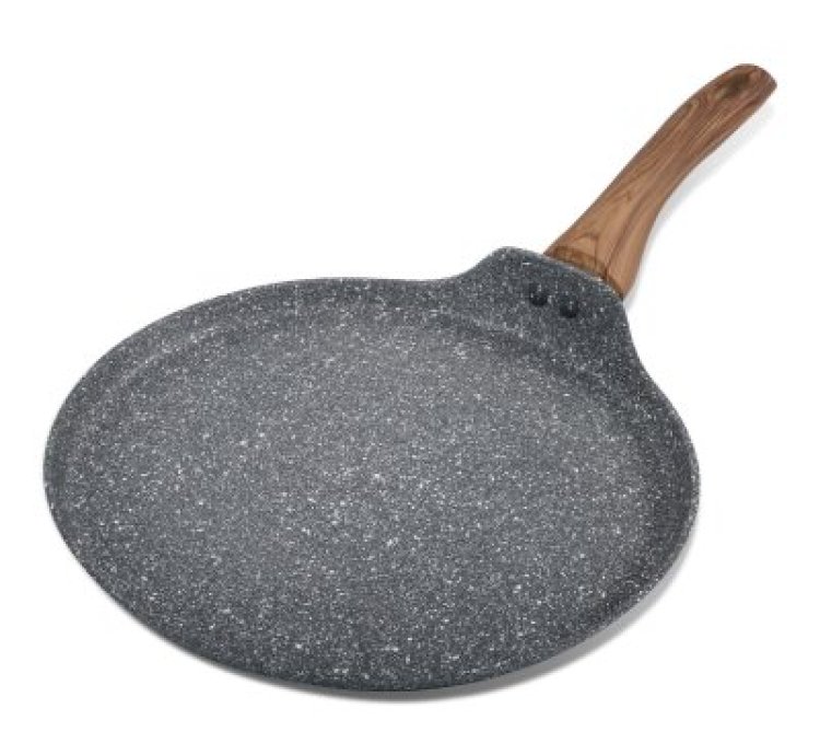 HOMEWAY 28CM MARBLE FLAT PAN - FORGED -HW3420