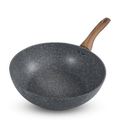 HOMEWAY 28CM MARBLE WOK - FORGED - HW3417
