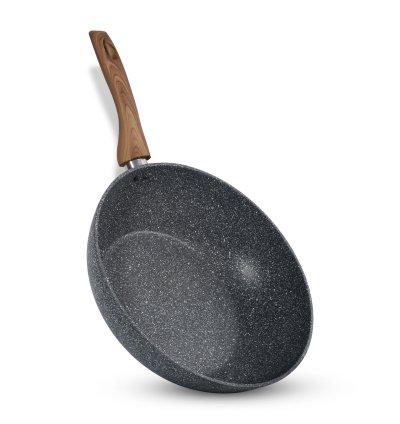 HOMEWAY 28CM MARBLE WOK - FORGED -HW3417 3