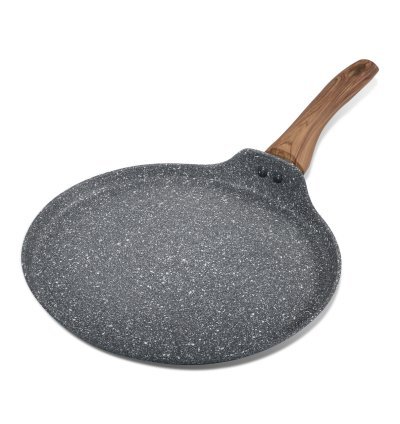 HOMEWAY 28CM MARBLE FLAT PAN - FORGED - HW3420