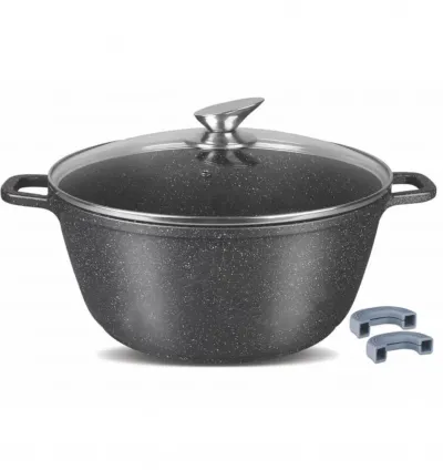 HOMEWAY MARBLE CASSEROLE DIE CAST ALUMINUM 44CM - HW3655