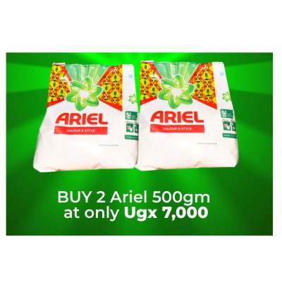 BUY 2 ARIEL 500g at only 7000