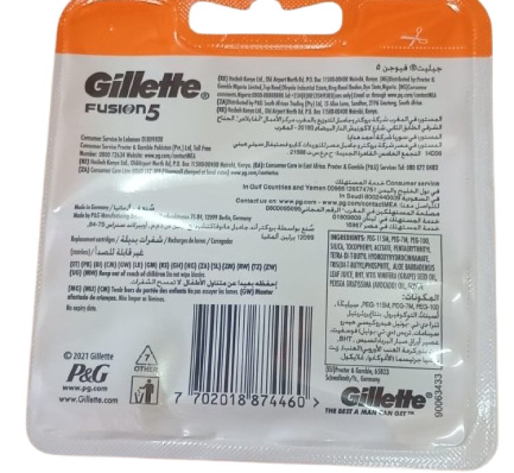 Gillette Fusion Catridge 4"s