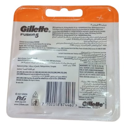Gillette Fusion Catridge 4"s