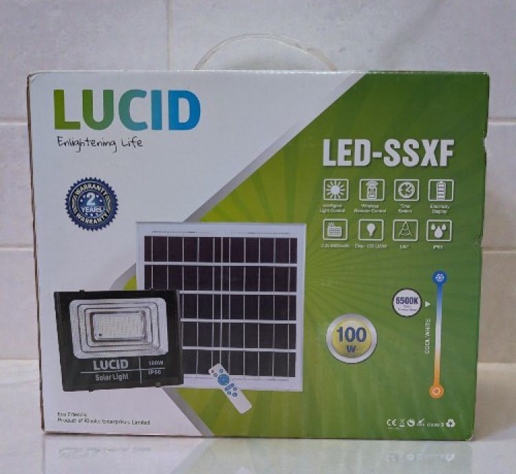 LUCID SOLAR FLOOD LIGHT 100W