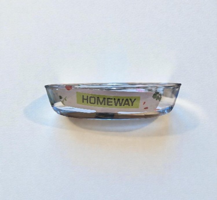 HOMEWAY OVAL GLASS TRAY 3 L-HW3645