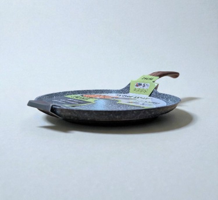 HOMEWAY 28CM MARBLE FLAT PAN - FORGED -HW3420
