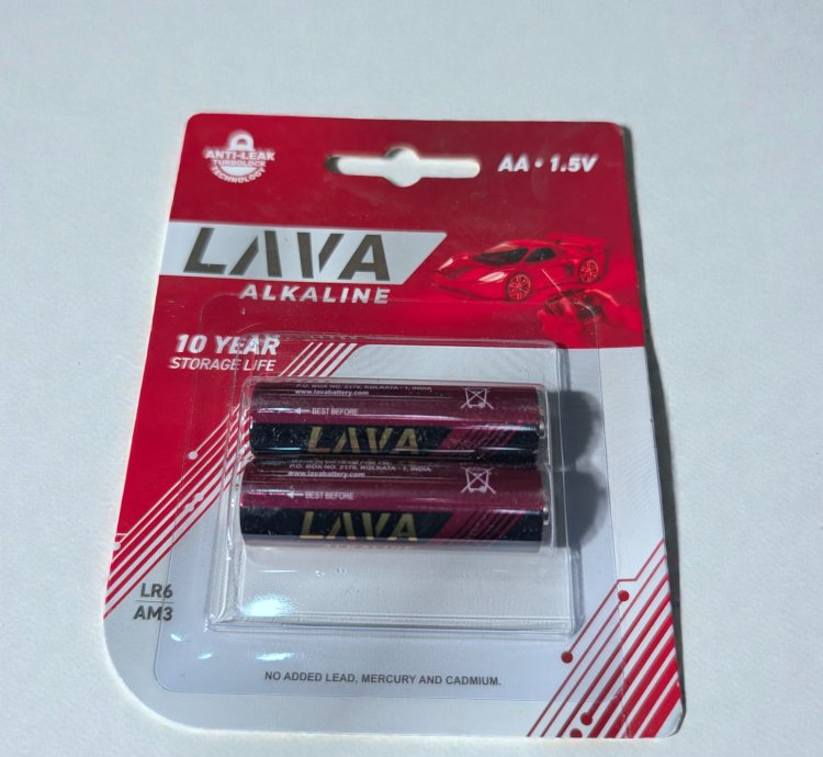 LAVA ALKALINE BATTERIES AA2 6x8