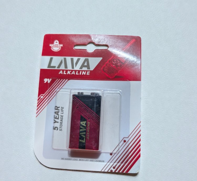 LAVA ALKALINE BATTERIES 9V 12x16