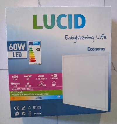 LUCID 60X60 Panel Ceiling light Premium 60W
