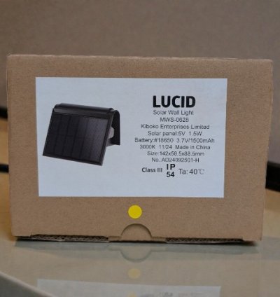 Lucid Solar GardenFence Lamp MWA-0628 1.5W