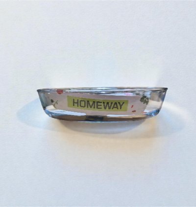 HOMEWAY OVAL GLASS TRAY 3 L-HW3645