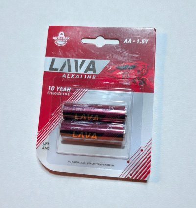 LAVA ALKALINE BATTERIES AA2 10x10