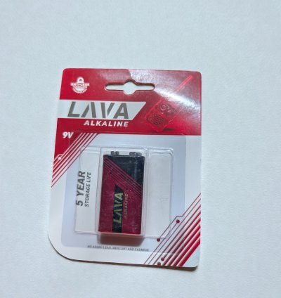 LAVA ALKALINE BATTERIES 9V 12x16