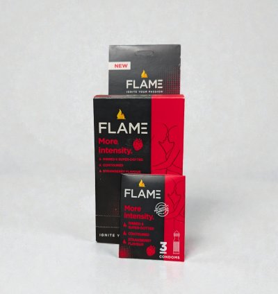 FLAME RED CONDOMS 1Dispx24's