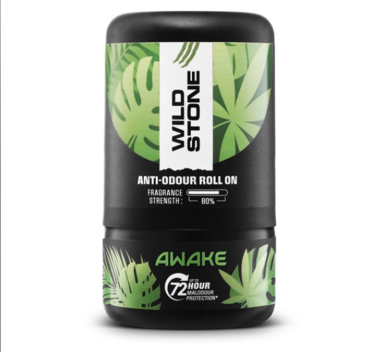 Wild Stone Awake Anti-Odour Roll On For Men, 50ml