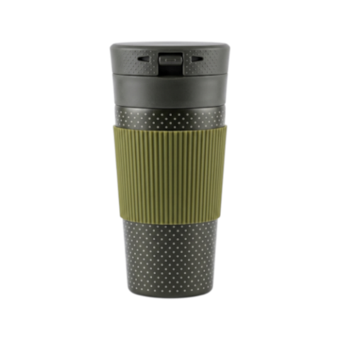 350ML COFFE CUP  STYLISH WITH RUBBER GRIP 1739